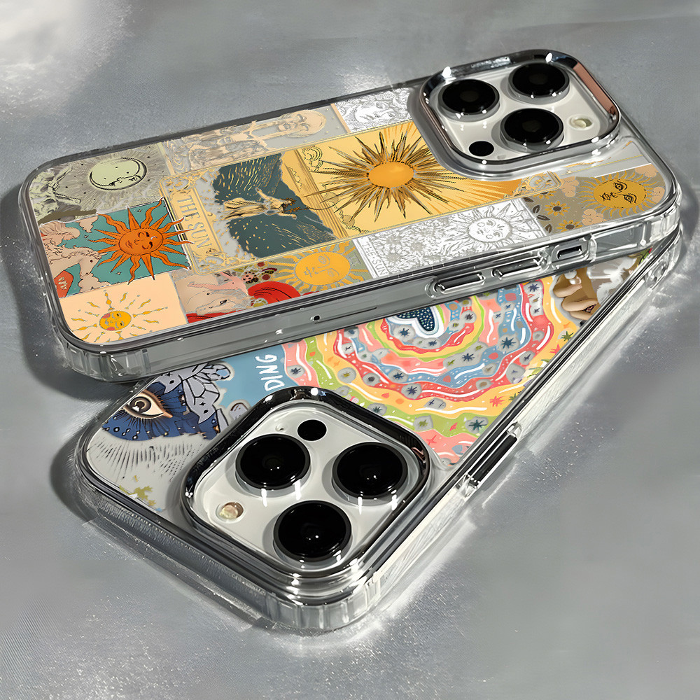 INS Case เคส iPhone 11 13 17 Air 12 14 15 16 Pro Max เคสไอโฟน11 XR X XS Max 7 8 Plus + Painting เคสโทรศัพท์แบบใสนิ่มTPU