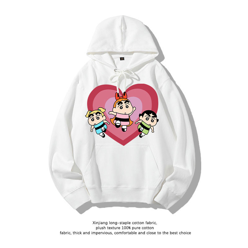 Crayon Shin Chan Flying Apsara Little Policewoman Peripheral Hoodie เสื้อกันหนาวผู้หญิง Unisex