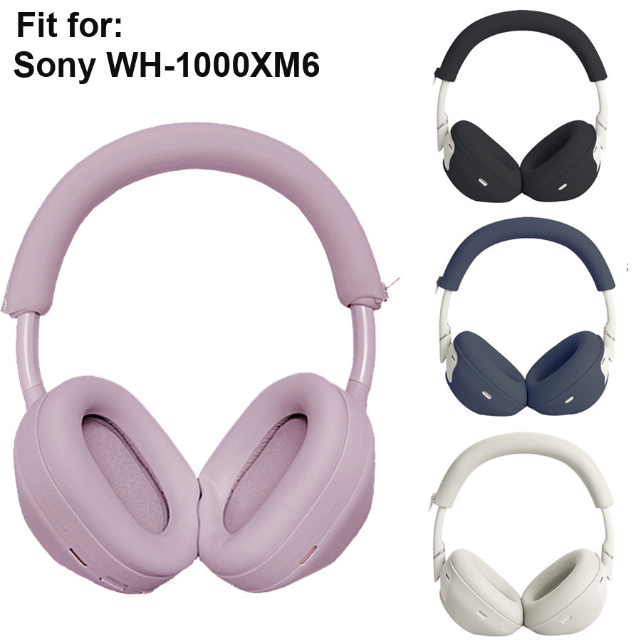 แผ่นรองหูฟังแถบคาดศีรษะสําหรับ Sony WH-1000Xm6 หูฟัง, 1000Xm6 อุปกรณ์เสริมซิลิโคนนุ่มผิว Protector