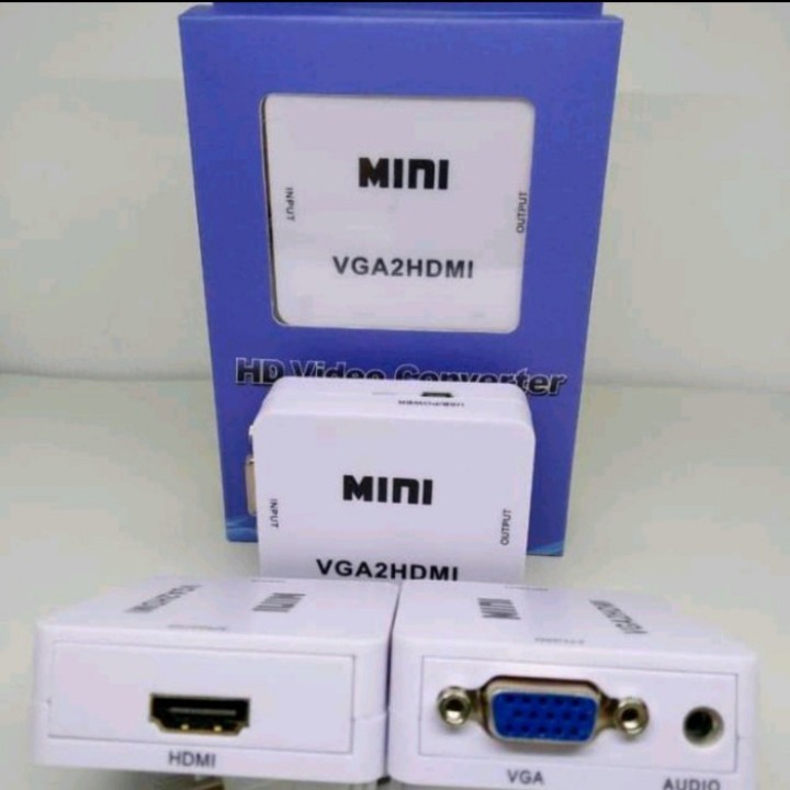 ตัวแปลง VGA เป็น HDMI CONVERTER / VGA2HDMI / ตัวแปลง VGA เป็น HDMI กล่องสีน้ําเงิน