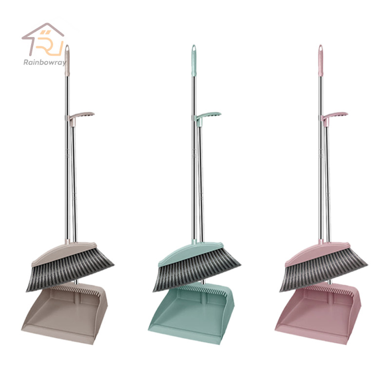 ชุดไม้กวาด ไม้กวาดพร้อมที่ตักขยะ พร้อมที่ตักผง ที่โกยผงชุดที่โกยขยะเอนกประสงค์ มี 3 สีให้เลือก - รูปที่ 2