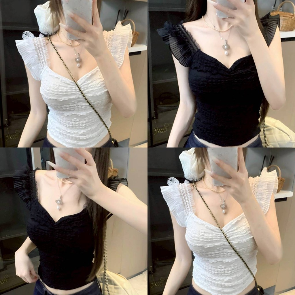 พร้อมส่งจากไทย (13151) เสื้อกล้ามไหมพรม สีพื้นดเรียบหรูใส่ง่ายสบายมาก