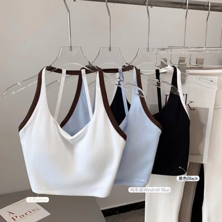 MAGIEYOGA(เบาะคงที่) Sports Halter Bra สายคล้องไหล่ปรับได้เสื้อกั๊กกีฬา Gym Pilates