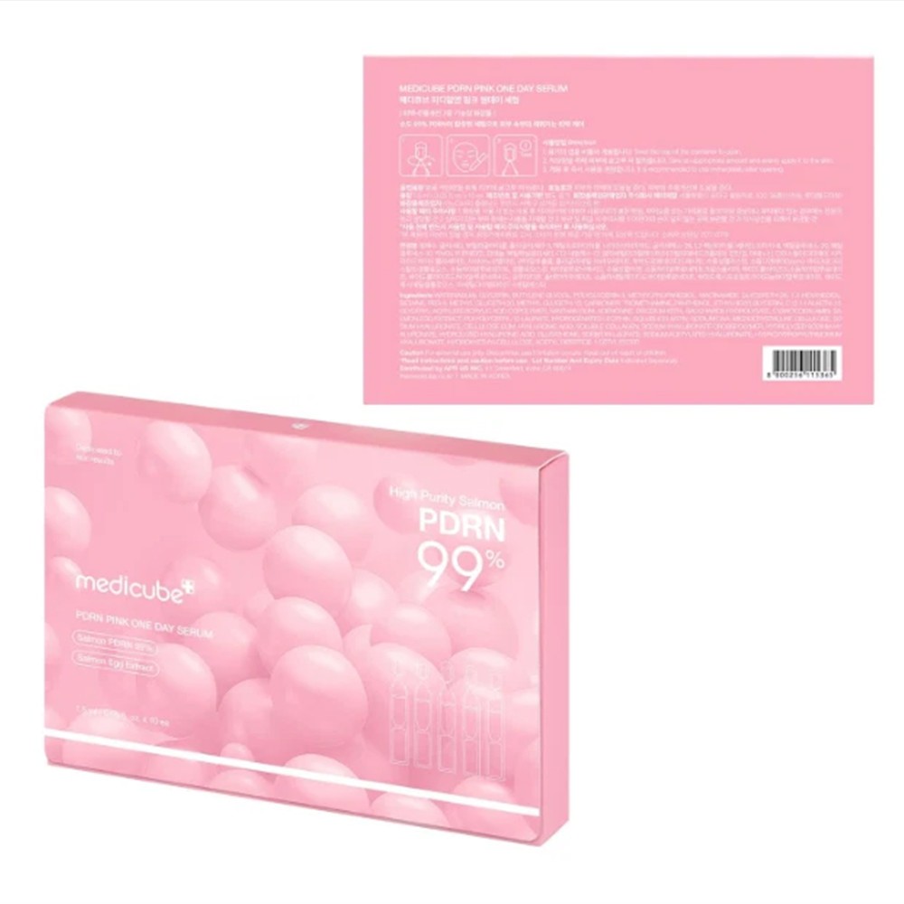 Medicube PDRN Pink One Day Serum 10ea 99% Brightening Hydration