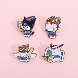 อะนิเมะ Sanrio เข็มกลัด Pins Kuromi Melody Cinnamoroll Pocha…