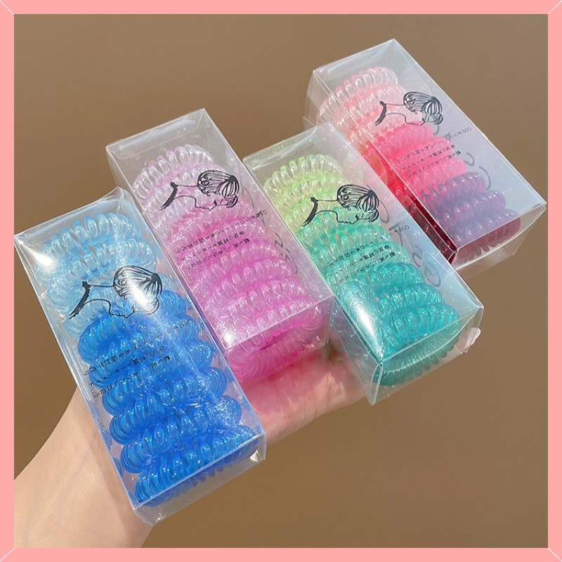 ชุด 13 แฟชั่นเกาหลีสีโทรศัพท์สายผมห่วงผู้หญิงผูกผมหนังปกผมเชือกอุปกรณ์ผม