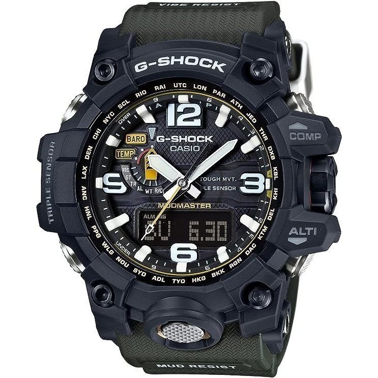 JDM WATCH ★ Casio H-SHOCK GWG-1000-1A GWG-1000-1A3JF ตัวเรือนเรซิน/สแตนเลสสตีล กระจกแซฟไฟร์ พลังงานแ