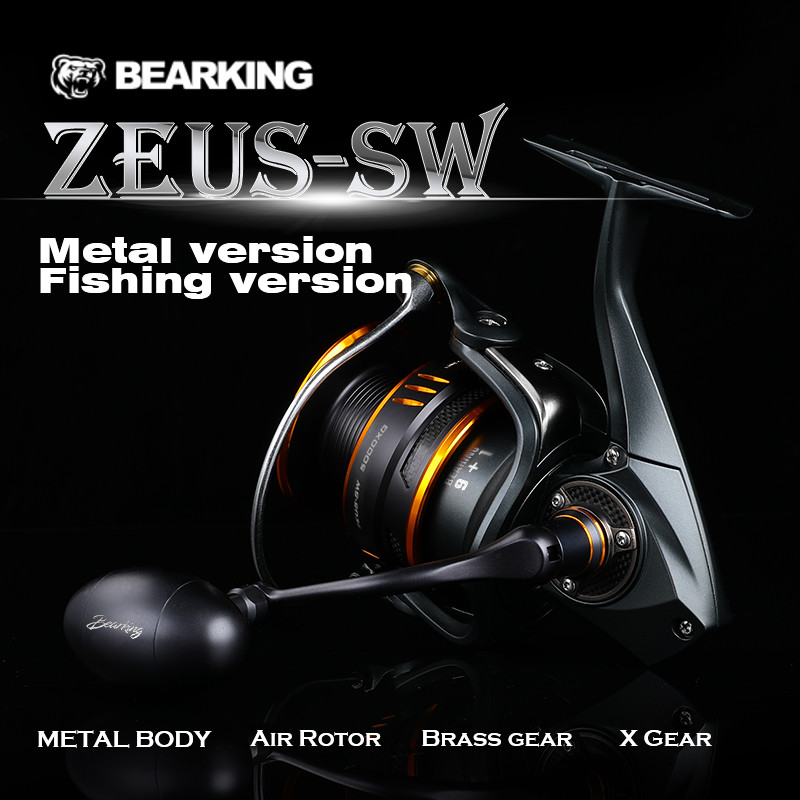 BEARKING สินค้าใหม่ ZEUS-SW 2000-6000 โลหะ Reel 6.2:1 ความเร็วสูง 9+1BB ตกปลาน้ําเค็ม Reel ลากสูงสุด (20 กก.)
