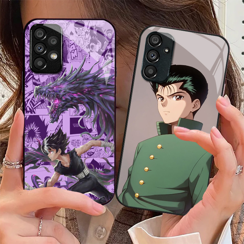 Yu Yu hakusho 04 กระจกนิรภัยเคสโทรศัพท์สําหรับ Samsung Galaxy A16 A15 A25 A35 A55 A53 A54 A34 A14 A3