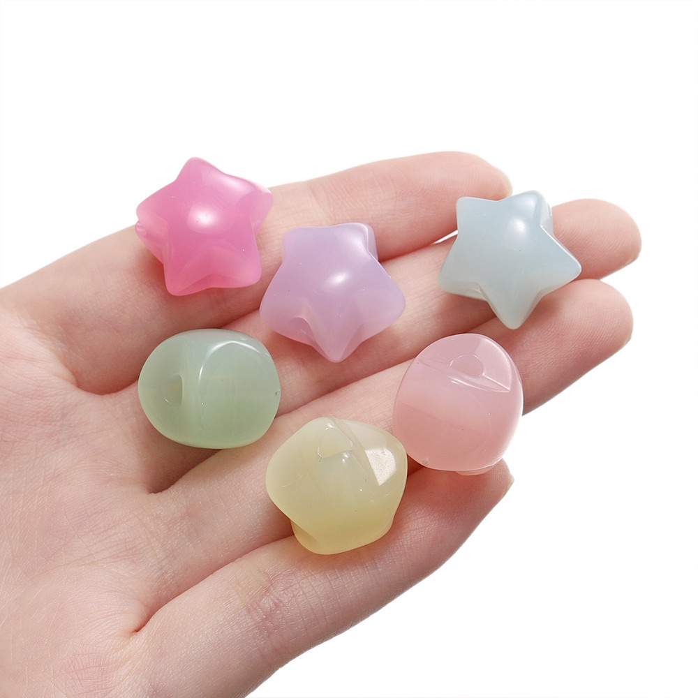 St.kunkka 5/10 ชิ้นอะคริลิคดาวห้าแฉกลูกปัด Jelly สี Star ลูกปัดสําหรับ DIY สร้อยข้อมือสร้อยคออุปกรณ์เสริมทํา — صورة 4