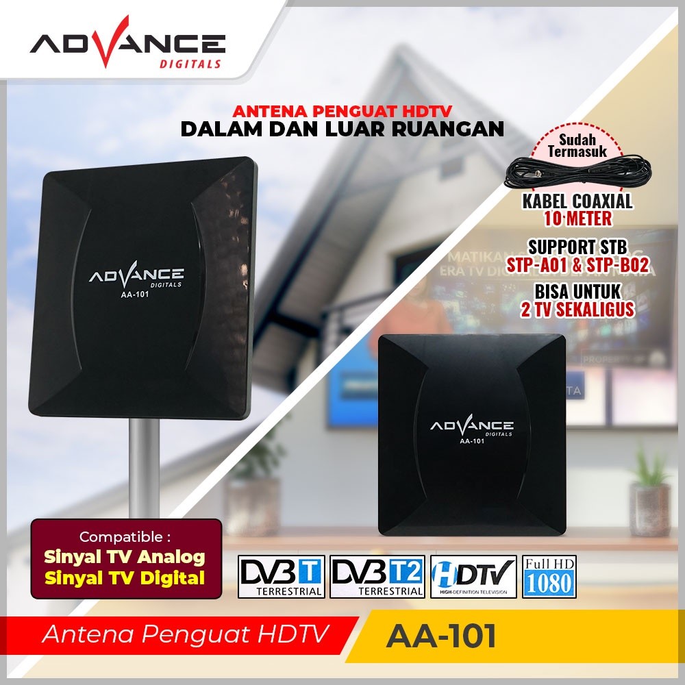 รับประกัน 1 ปี FourAdvance AA-101 เสาอากาศอะนาล็อกดิจิตอลในร่มกลางแจ้งใน DVB-T2 และกลางแจ้งเหมาะสําห