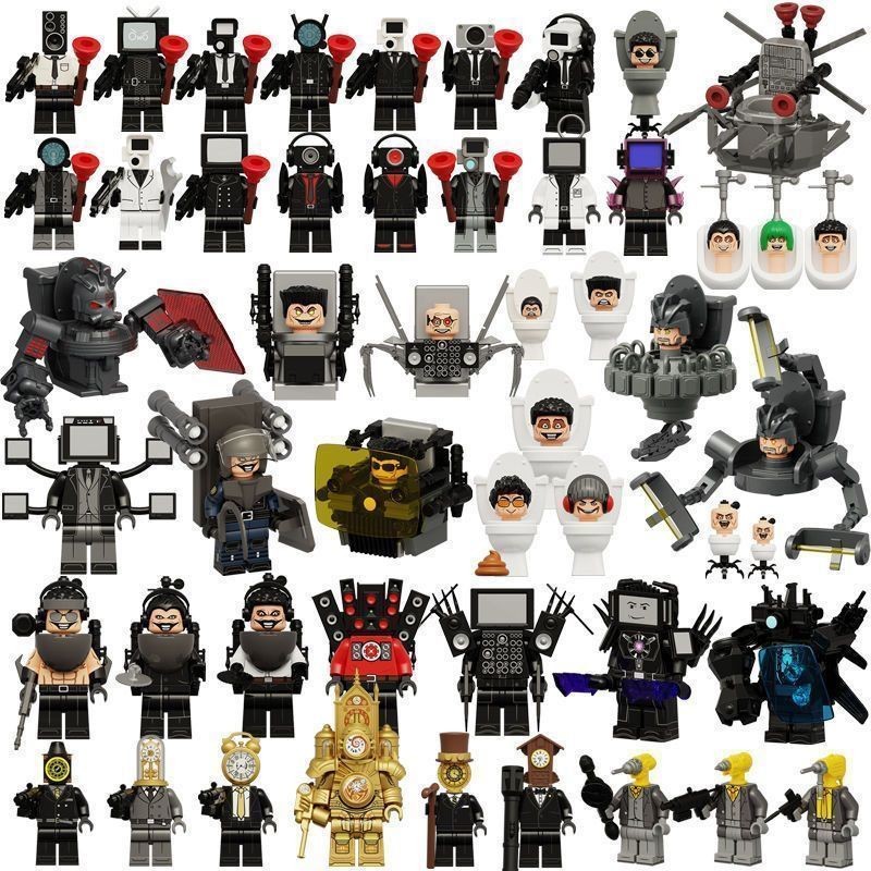 ใช้งานร่วมกับ Lego vs Monitor Titan Speaker Man TV Man Hand-made ประกอบอาคารบล็อกของเล่นเด็กหญิง Z56