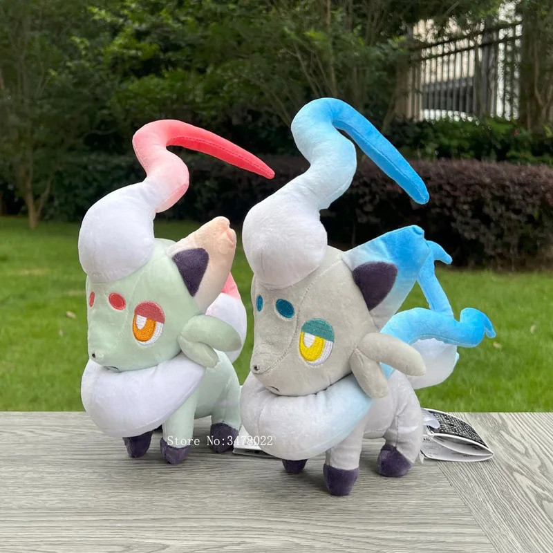 25cm Pokemon Plush Toys Shiny Hisui Zorua Hisuian Form Stuffed Animal Soft Doll Xmas Gift