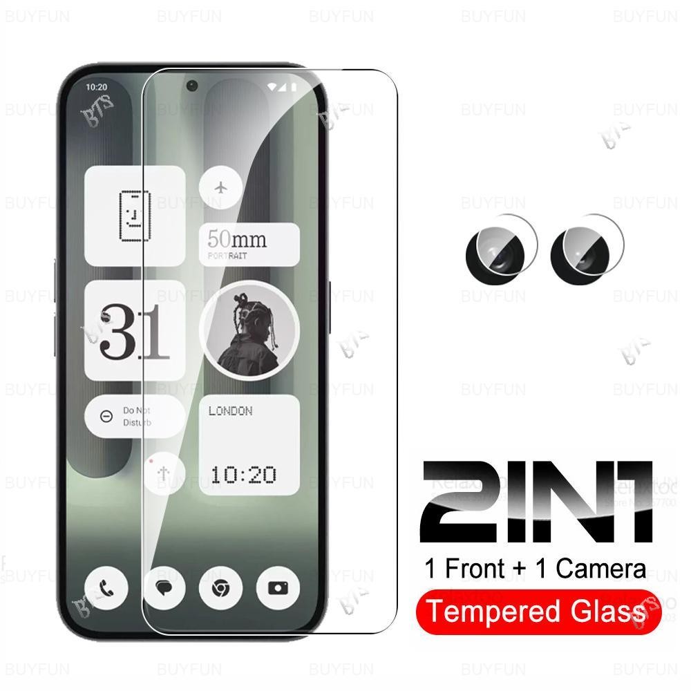 2in1 ป้องกันหน้าจอกระจกนิรภัย 9H HD สําหรับไม่มีอะไรโทรศัพท์ (2a) Plus Phone2aPlus 2A Phone2aPlus 2 