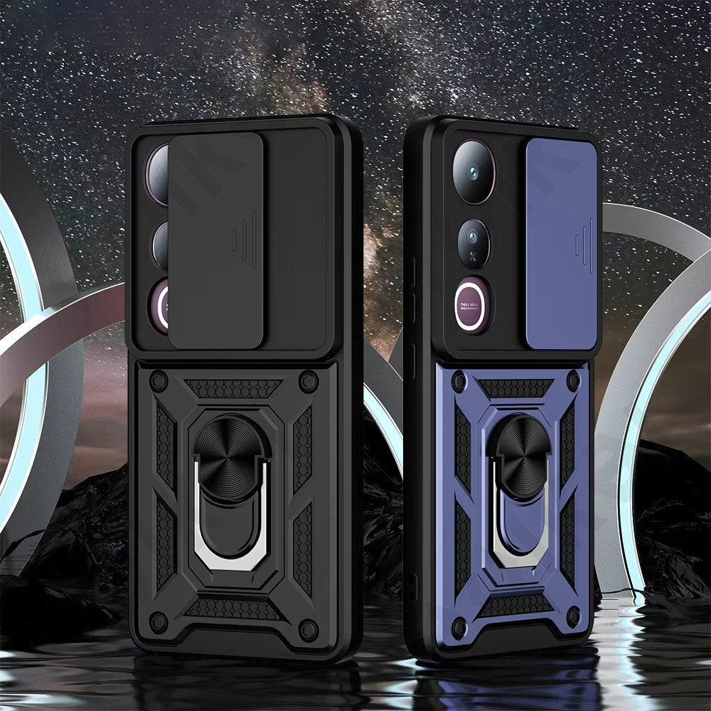 CASE VIVO V50 V50 PRO / V40 V40 PRO V40 LITE Military Iring Case กล้องสไลด์