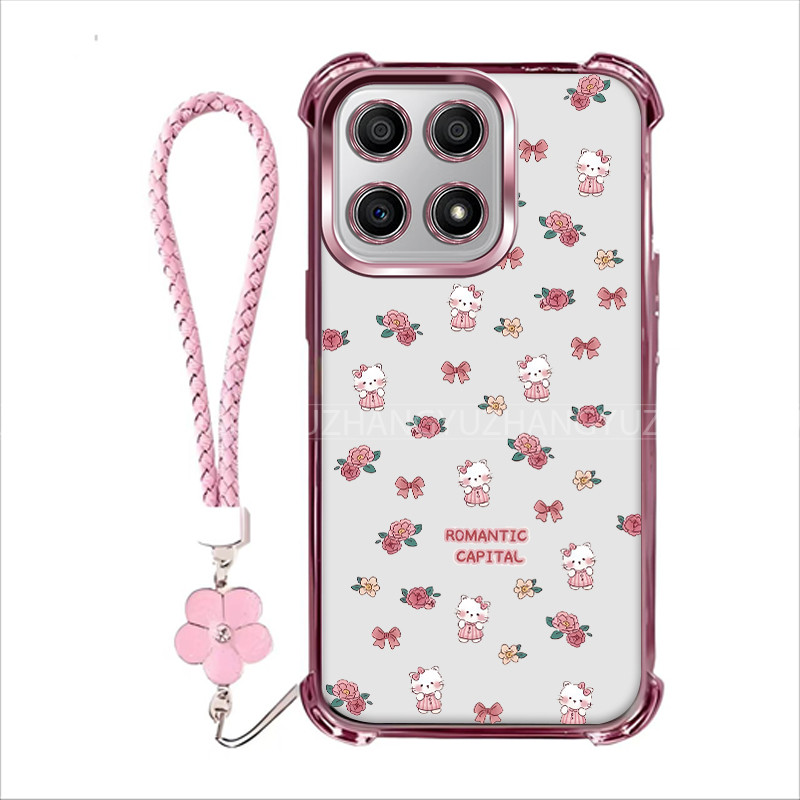 แถมเชือกเส้นเล็กCasing Honor X7C X7D Play 60 Plus 200 400 สมาร์ท 70 Lite เคสโทรศัพท์สําหรับใหม่ซิลิโ