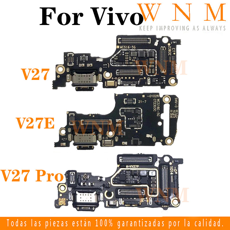 พร้อม IC สําหรับ Vivo V27 / V27E / V27 Pro V2231 V2246 V2237 USB ชาร์จพอร์ต Dock Connector ชาร์จพอร์ต Flex สายอะไหล่ซ่อม