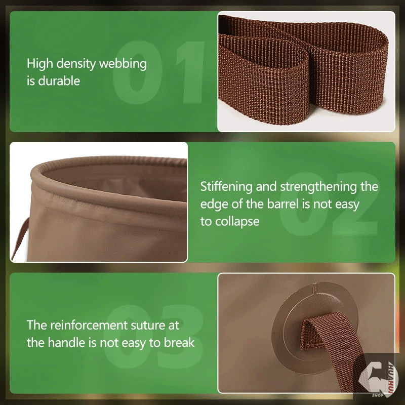 ถังน้ำแคมป์ปิ้งพับได้ ถังน้ำแข็ง อุปกรณ์แคมป์ปิ้ง ถังน้ํา 5/10/20 ลิตร พีวีซีกันน้ำ ตัวถังมีความหนามาก - รูปที่ 4