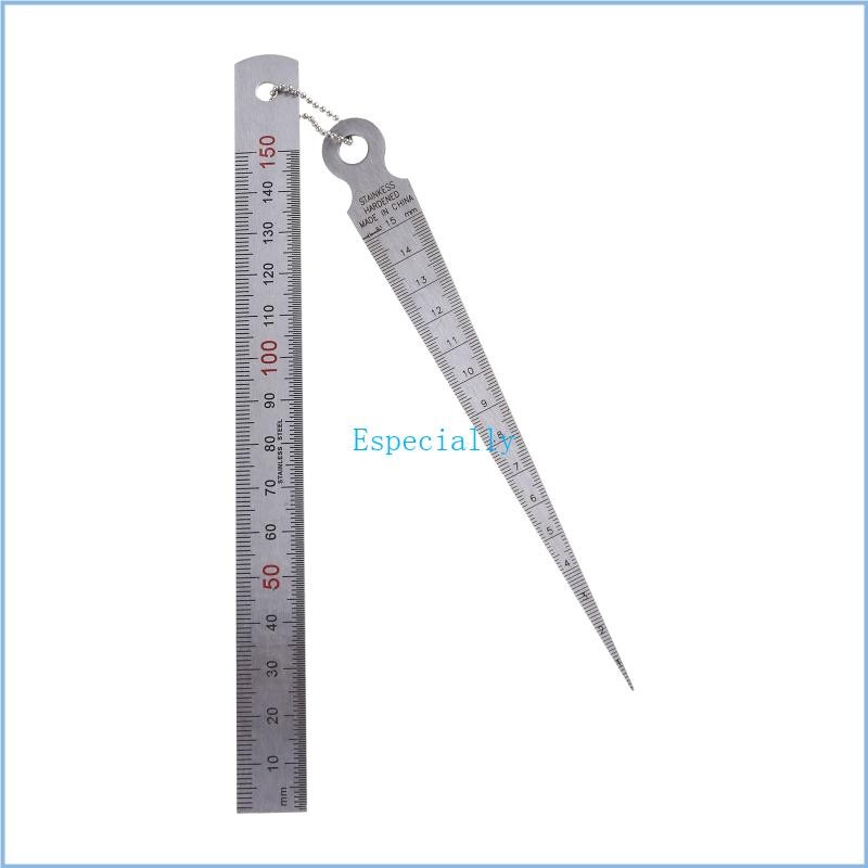 ESP 2 ชิ้น Taper สําหรับ Gap Gauge ไม้บรรทัดตรงสแตนเลส 1-15 มม. 1-15 ซม.เมตริก