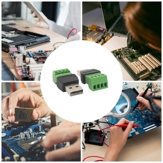 Obliging USB2 0 ชายเป็นเทอร์มินัลบล็อกอะแดปเตอร์ไม่จําเป็นต้องบัดกรี 4Pin Connectors