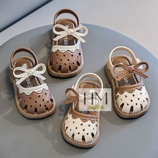 ใหม่ รองเท้าหัดเดิน รองเท้ารัดส้น ติดโบว์สุดน่ารัก สำหรับเด็…