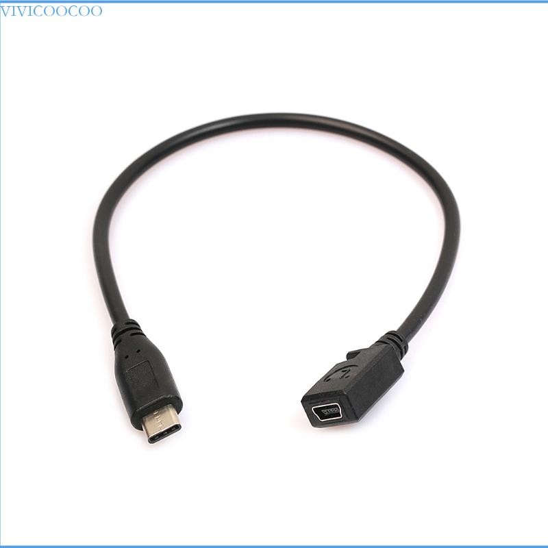 VIVI Type C USB 3 1 Male to Mini USB Female สายชาร์จข้อมูลสําหรับ Nexus 6P