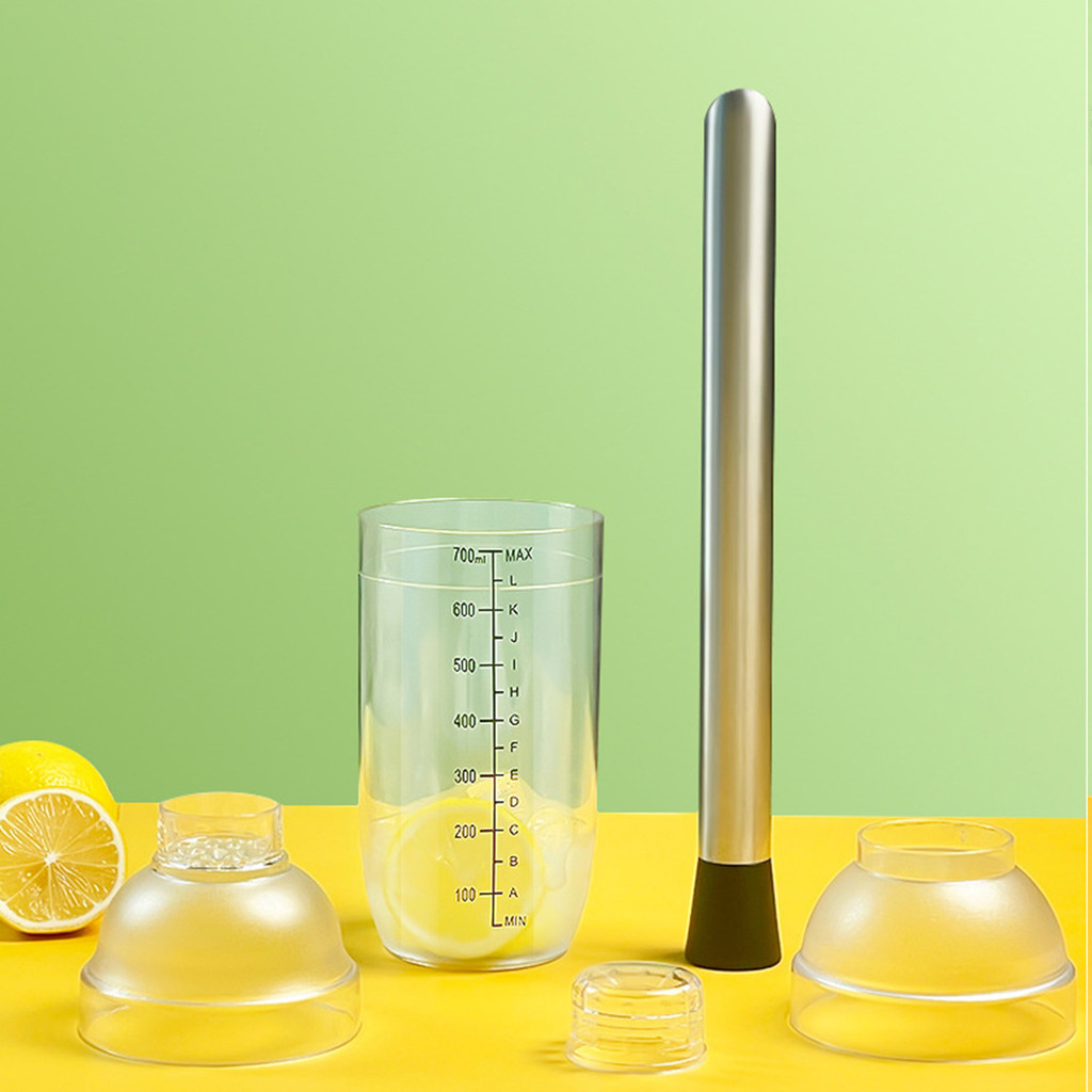 CDiscount เครื่องมือชงชามะนาวแบบมือครบชุด Hand-crank Chuck Cup Beat Lemon Tool ร้านชานม ถ้วยตีมือ 300ml/500ml/700ml - รูปที่ 3