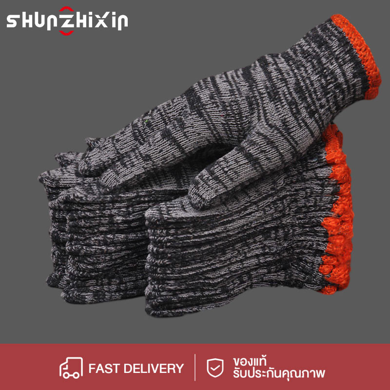 SZX (แพ็ค 1/12 )ถุงมือผ้า ถุงมือผ้าราคาถูก เกรดดี ถุงมือผ้า ถุงมือผ้าฝ้าย ถุงมือทำสวน ถุงมือช่าง ถุงมืออเนกประสงค์ ถุงมื