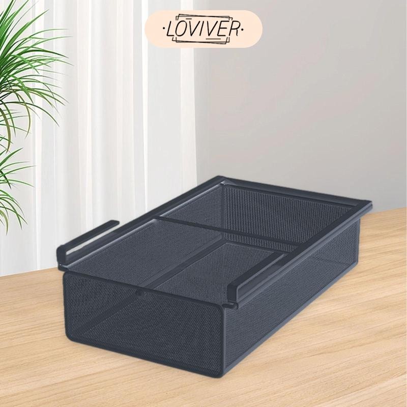 LOVIVER แขวนดึงลิ้นชักตะกร้าสไลด์ในตะกร้าออแกไนเซอร์สําหรับบ้านตู้กับข้าวหอพัก - รูปที่ 5