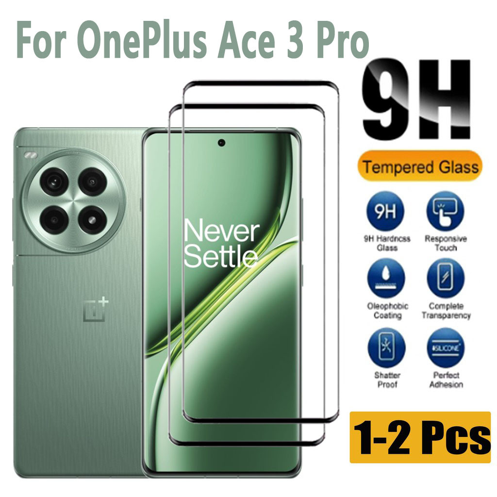 1-2 ชิ้นกระจกนิรภัยสําหรับ OnePlus Ace 3 Pro ป้องกันหน้าจอสําหรับ OnePlus Ace 3 2 Pro 3V 2V Nord 2T 
