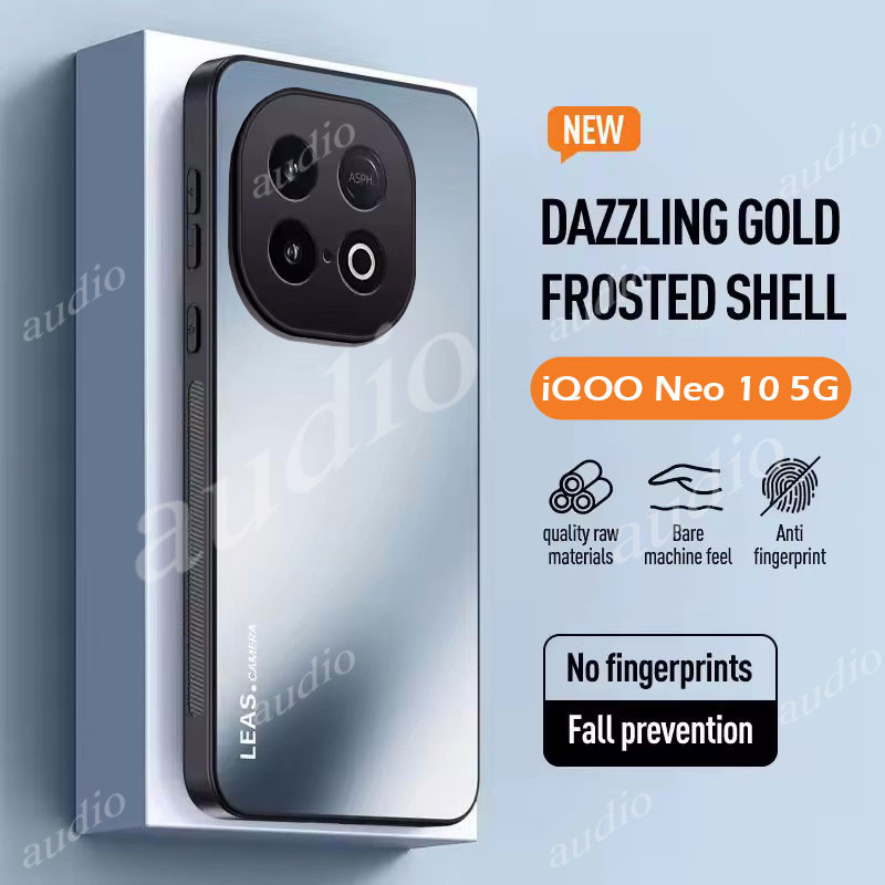 Iqoo neo 10 5G หรูหรา AG Frosted เคสโทรศัพท์สําหรับ iqoo neo 10 neo10 iqooNeo10 5G โลหะ Frosted Soft