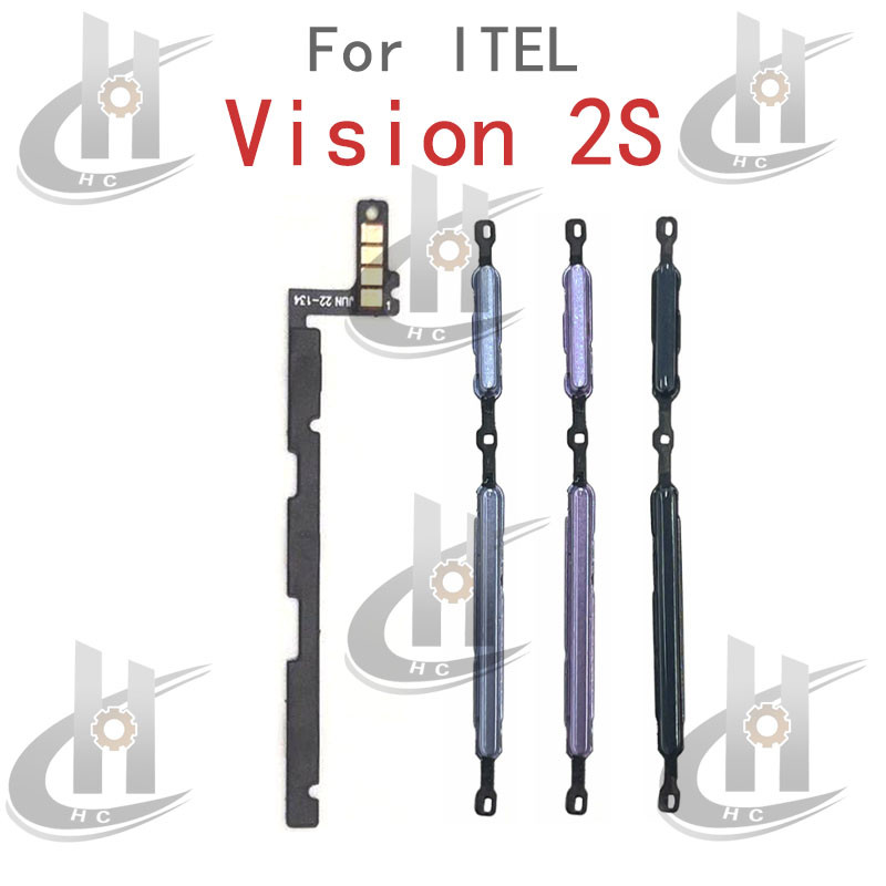 สําหรับ Itel Vision 2S P651L ปุ่มปรับระดับเสียงด้านข้าง Flex Cable Keys ปุ่มปิดระดับเสียงขึ้นและลงปุ่มด้านข้างอะไหล่ทดแทน
