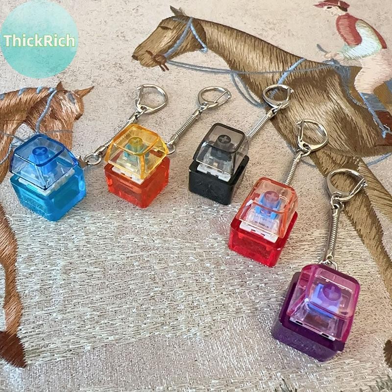 ThickRich Creative Keycap พวงกุญแจ Dpression Keycap จี้คีย์บอร์ด Keyswitch พวงกุญแจแปลกกระเป๋าเป้สะพ