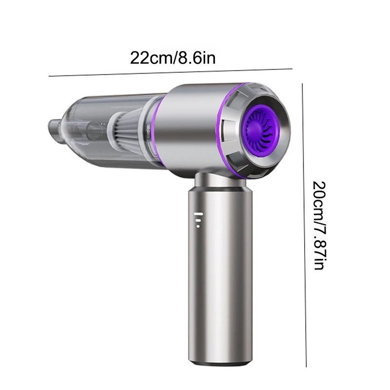 สูท มอเตอร์ไร้แปรงเครื่องดูดฝุ่นในรถยนต์ เครื่องเป่าลม ปริมาณไร้สายจอแสดงผลแบบพกพาในครัวเรือนมือถือเก็บฝุ่นเครื่องเป่าลม, กลางแจ้งฉุกเฉินทําควา - รูปที่ 7