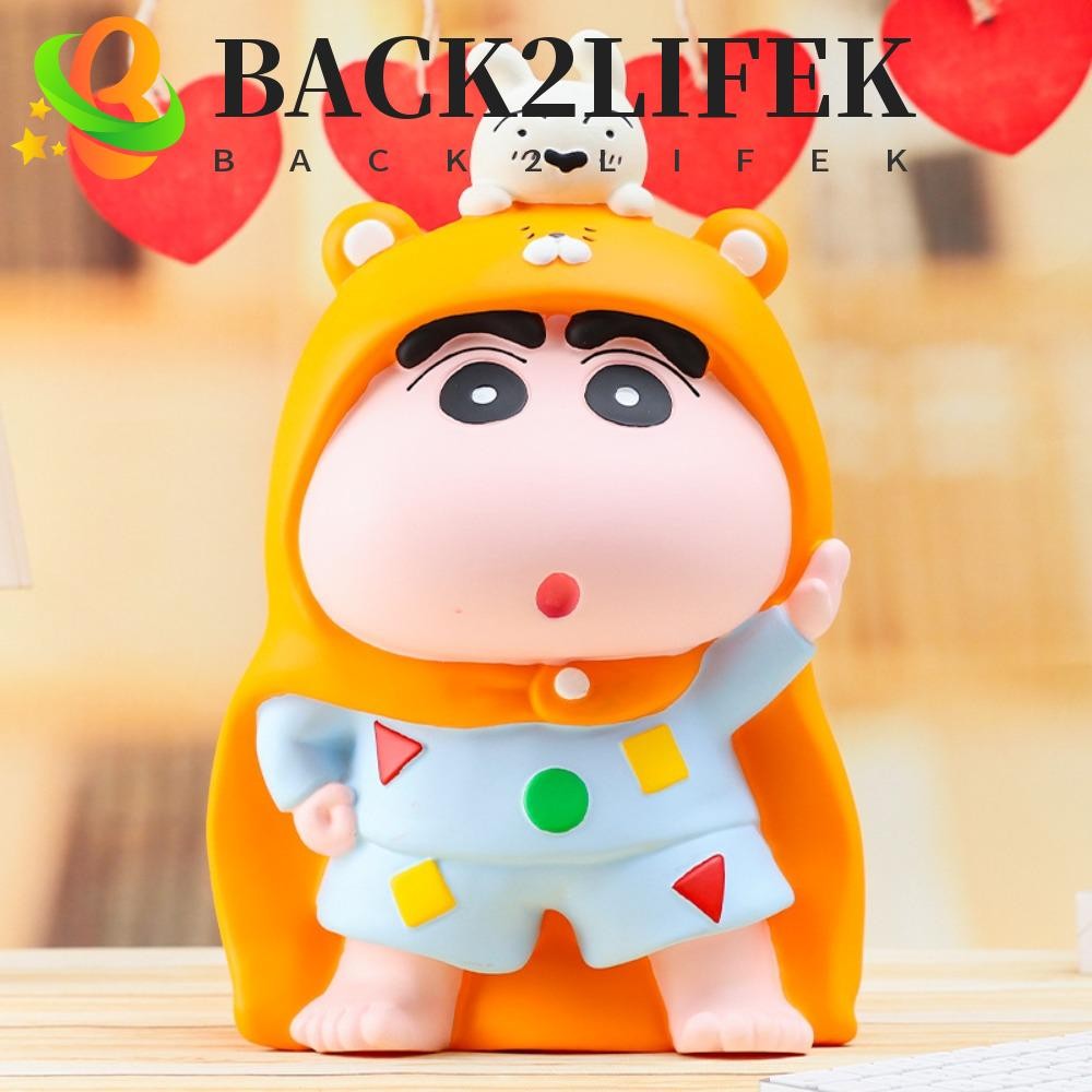 BACK2LIFEK กระปุกออมสินเครยอนชินจัง, ถังออมทรัพย์เครยอนชินจังกล่องเงินการ์ตูน, กระปุกออมสินรุ่นตกแต่งความจุขนาดใหญ่อะนิเมะเด็กกล่องเก็บเหรียญเงินสด