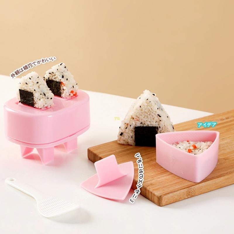 Yu Onigiri Rice Mould Tool สําหรับแม่พิมพ์ Onigiri สามเหลี่ยมสําหรับแม่พิมพ์ข้าวสามเหลี่ยม Ma