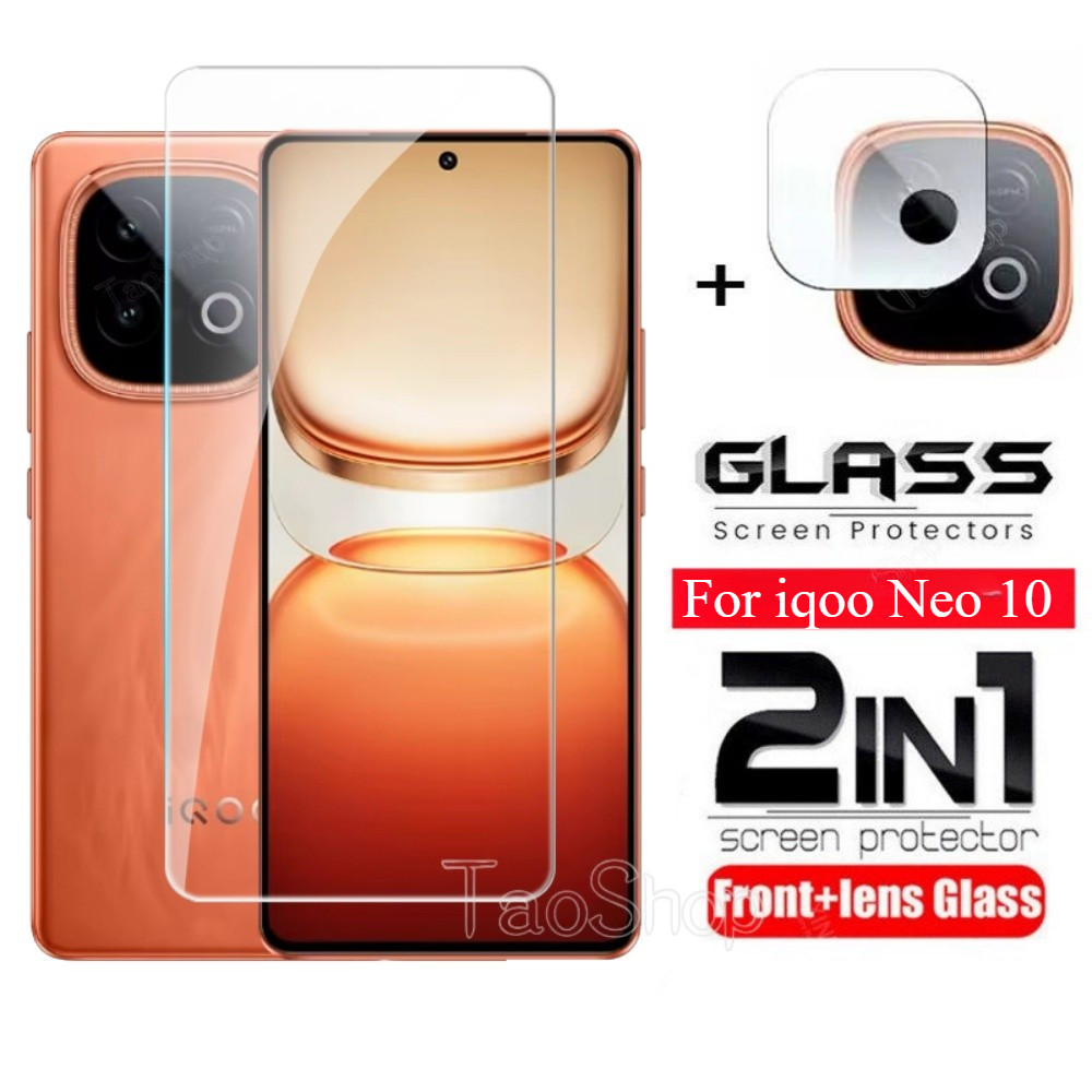 สําหรับ IQOO Neo 10 2025 2 in 1 ป้องกันหน้าจอกระจกนิรภัยฟิล์มสําหรับ Vivo IQOO Neo 10 Neo10 iqooNeo1