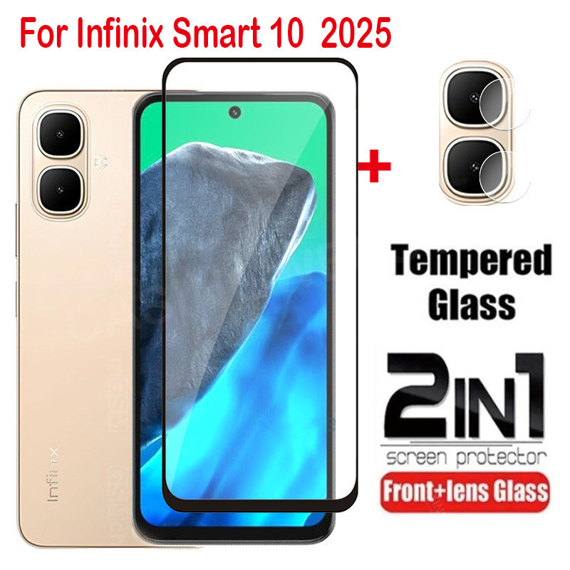 ป้องกันหน้าจอสําหรับ Infinix Smart 10 Plus 20 10 Plus 4G 2025 คลุมทั้งหมดกระจกนิรภัยใส HD ป้องกันฟิล์มป้องกันรอยขีดข่วน