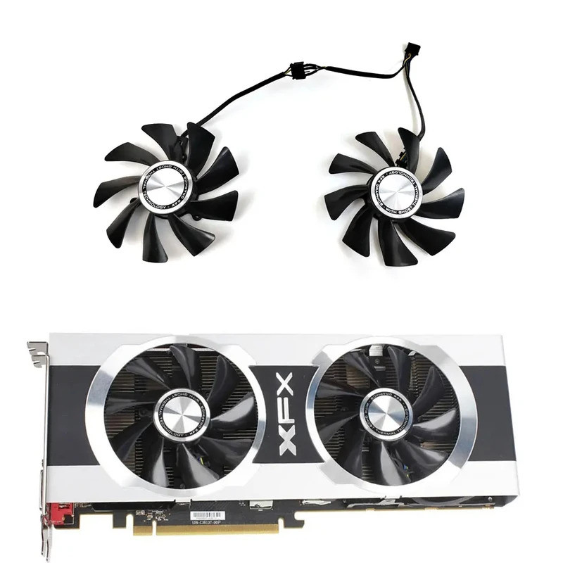 Original 85 มม.FD9015U12S XFX HD 7970 GPU พัดลมสําหรับ XFX Double D Radeon HD 7970 HD 7950 การ์ดพัดล