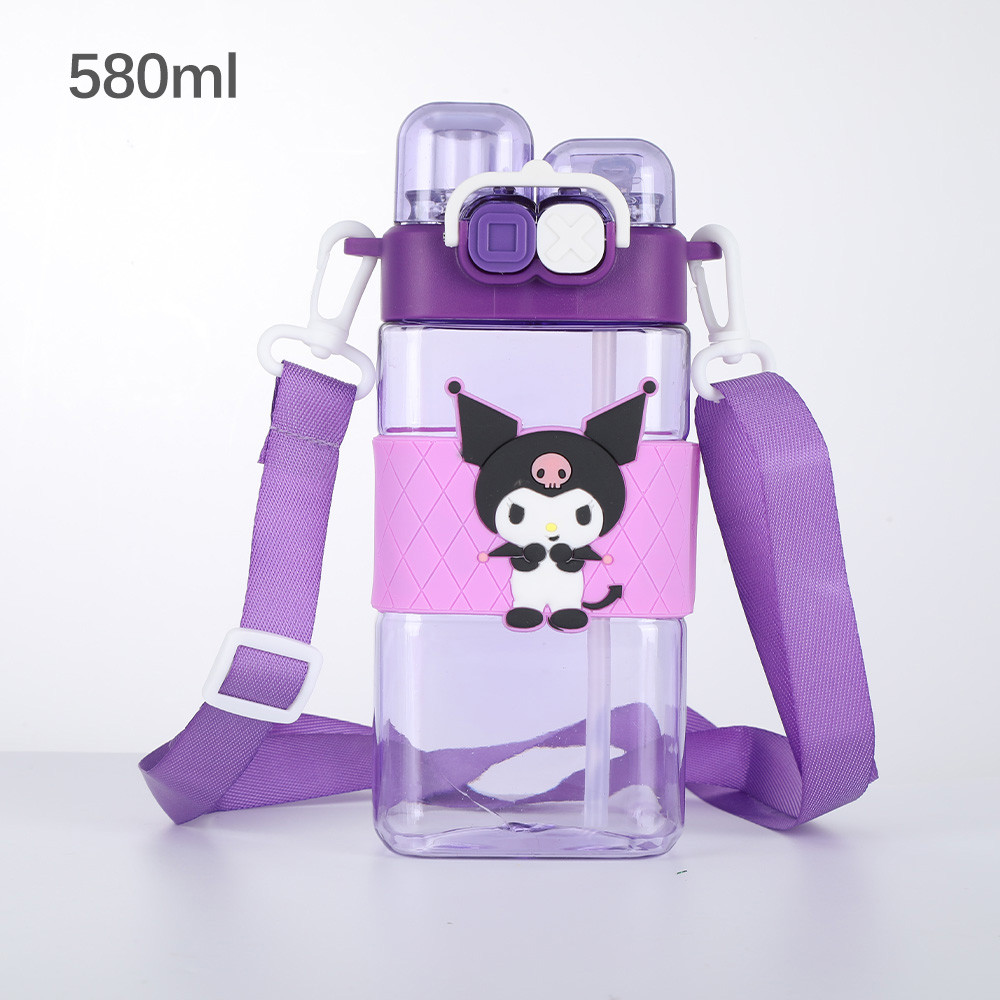 ขวดน้ำพลาสติก Sanrio 580 มล. แก้วหัดดื่มสองชิ้น การ์ตูน ขวดน้ำนักเรียน ความจุขนาดใหญ่ ผู้เชี่ยวชาญ - รูปที่ 5