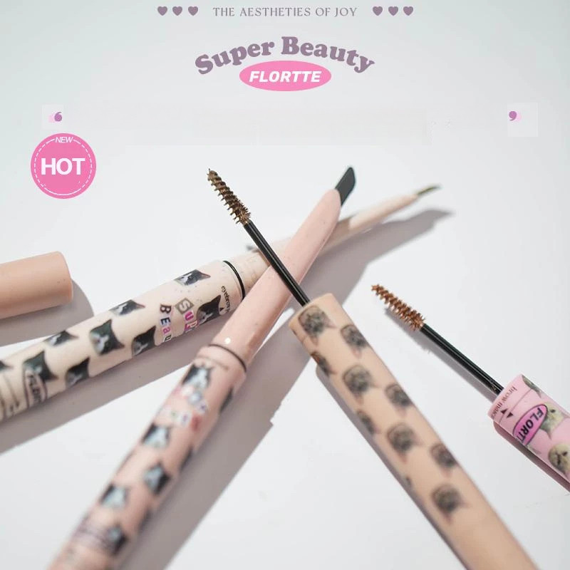 Flortte ดินสอเขียนคิ้ว Double-Headed Blade ดินสอเขียนคิ้ว Eyebrow Dyeing Paste Two-In-One ยาวนานกันน้ําสีไม่ Decolorization ดินสอเขียนคิ้ว ราคา ถูกที่สุด ดีลบีเคเค แกลเลอรีภาพที่ 4