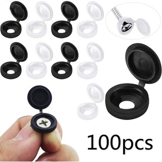 100pcs Plastic Screw Cap Cover Furniture Fold Snap Protective Cap Button Home Decorative Nuts Bolts