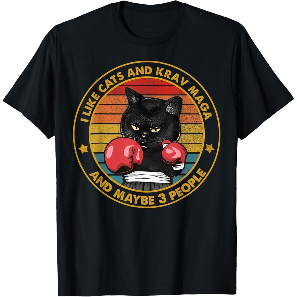 เสื้อยืด Krav Maga Cat Martial Arts Israel Defense Forces สำหรับผู้ชาย ผ้าฝ้าย จัดส่งด่วน ขนาด S-5XL