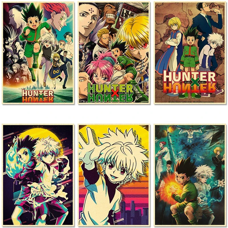 Hunter X Hunte Anime Poster Decor For Home Posters Room Wall Pictur Kraft Paper Retro And Prints Art