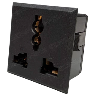 [ 1 ชิ้น ] AC-501 เต้ารับ AC Socket 10A 250VAC Universal เต้าเสียบแบบฝังติดหน้าตู้ AC Power Plug Socket AC Inlet Sock...