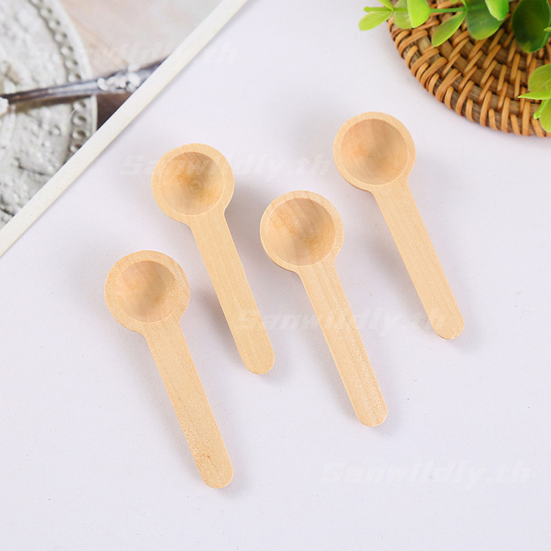 💕SW💕 ช้อนไม้ขนาดเล็กสำหรับน้ำผึ้งสำหรับเด็ก ช้อนเกลืออาบน้ำ ช้อนตวงผงนม ถูกสุดๆ