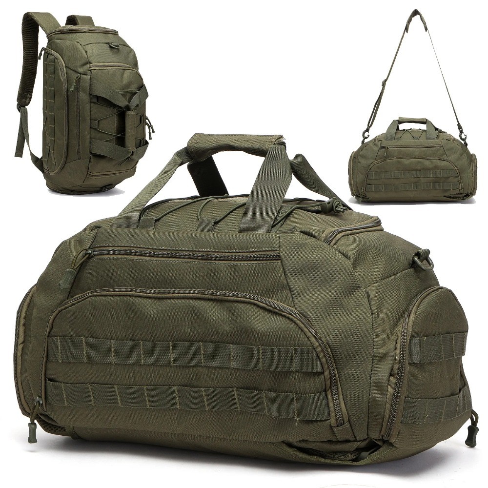 3-in-1 ยุทธวิธีกระเป๋าเป้สะพายหลังช่องรองเท้าเปิดประทุน Duffel กระเป๋าสะพายสําหรับผู้ชายผู้หญิง WeekenderTravel Overnight กระเป๋า ราคา ถูกที่สุด ดีลบีเคเค