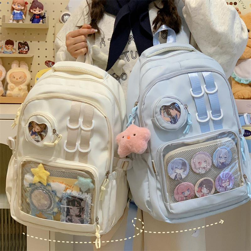 Ita Bag Backpack DIY Badges Display Bagack Fashion Aesthetic Student School Bag Chic Style Laptop Ba