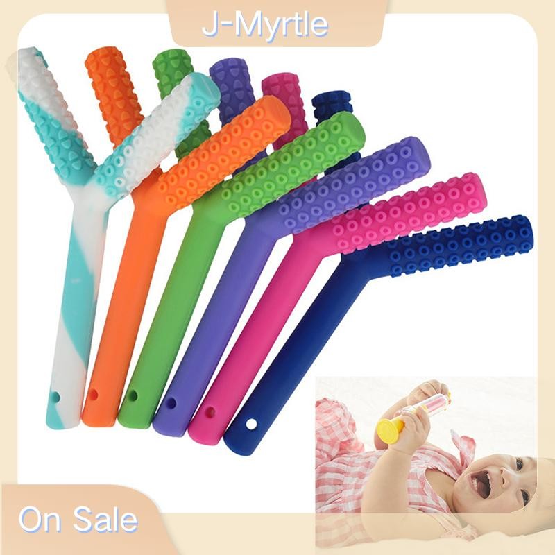 J-Myrtle Kids Chewing Tube Y-Shape Chewy Teether Baby Oral Motor Chew Tools Tuxtured Auti
