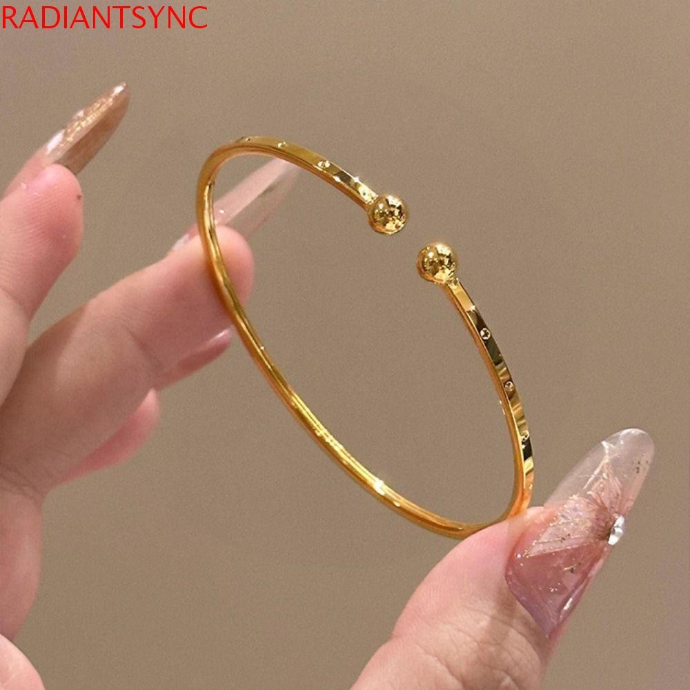 RADIANTSYNC สร้อยข้อมือหรูหรา, เครื่องประดับผู้หญิง High-end เครื่องประดับมือกําไลข้อมือ, ไม่ซีดจางแฟชั่นหรูหราของขวัญมือเครื่องประดับ Party